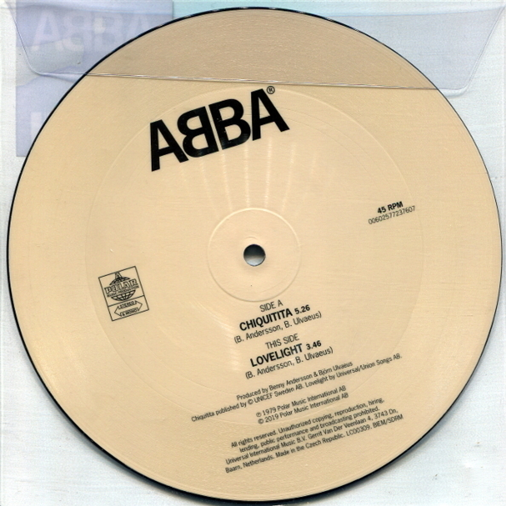 ABBA / Chiquitita + Lovelight (Picture Disc)(7" Vinyl Single)