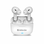Наушники с микрофоном (гарнитура) DEFENDER TWINS 903, Bluetooth, беспроводные, белые,