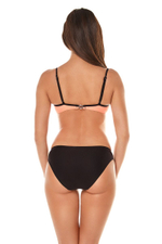 Оригинальный раздельный купальник с формованными чашками (Размер: 36) (Цвет: персиковый с черным)