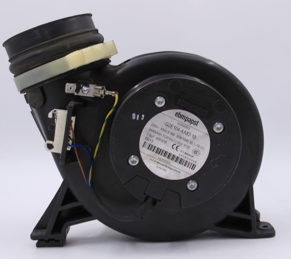 Двигатель сушки 9000683853 G2E 104-AA88-10 для стиральной машины Bosch, Siemens в сборе с патрубком 618446 (9000340587)