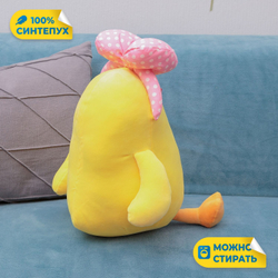 Мягкая игрушка Цыпленок KiDWoW велюровая курочка для девочек и мальчиков, для детей в подарок