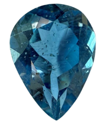 Аквамарин натуральный, огранка «груша» 8×6 мм