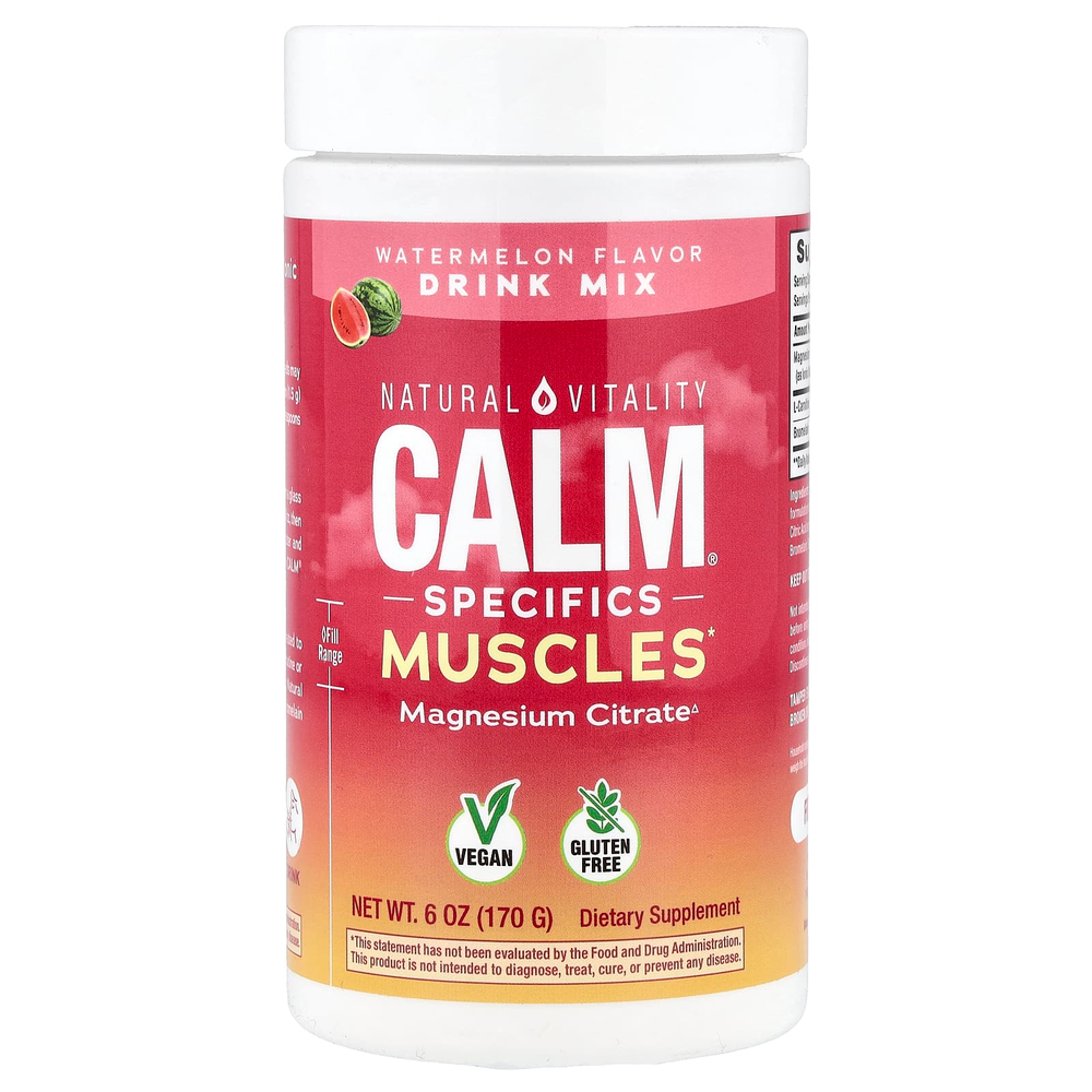 Natural Vitality, CALM®, Unique Muscles, смесь для приготовления напитка с цитратом магния, арбуз, 170 г (6 унций)