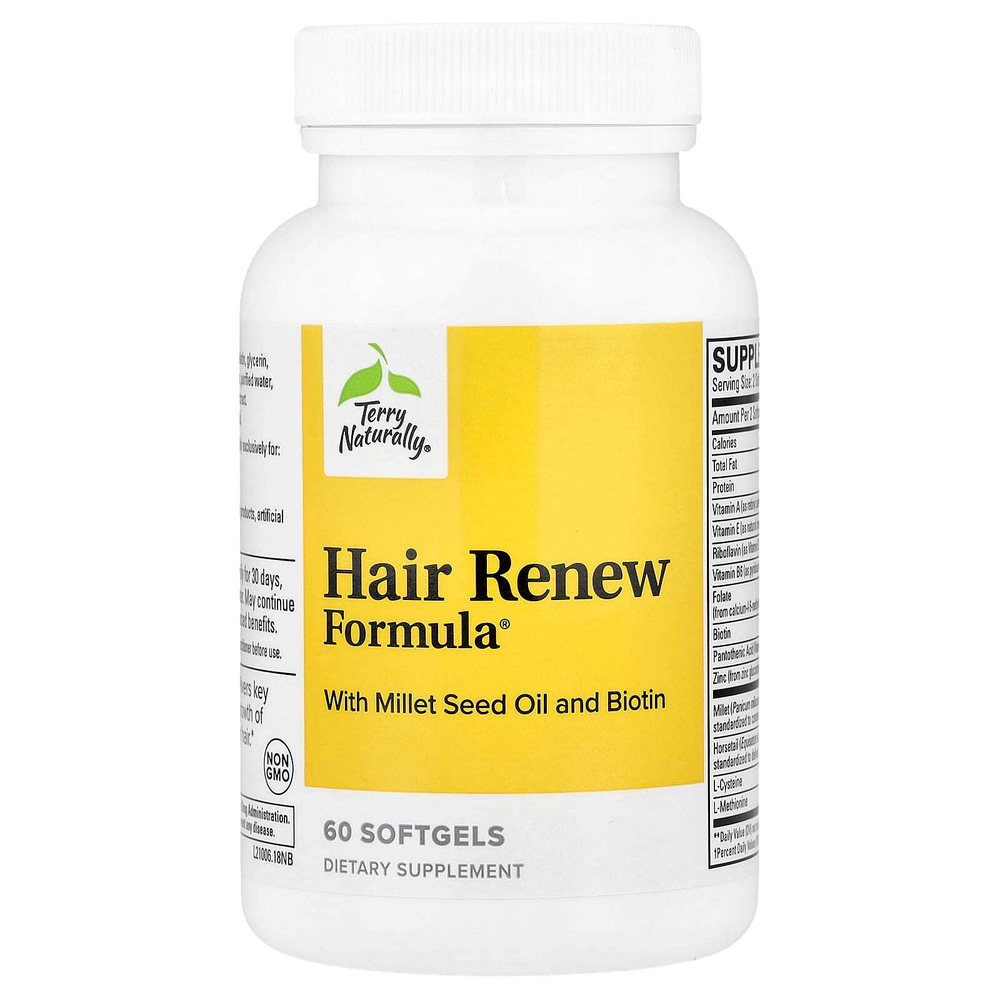 Terry Naturally, Terry Naturally, Hair Renew Formula, формула восстановления волос, 60 желатиновых капсул