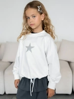 Свитшот для девочки осенний с завязками