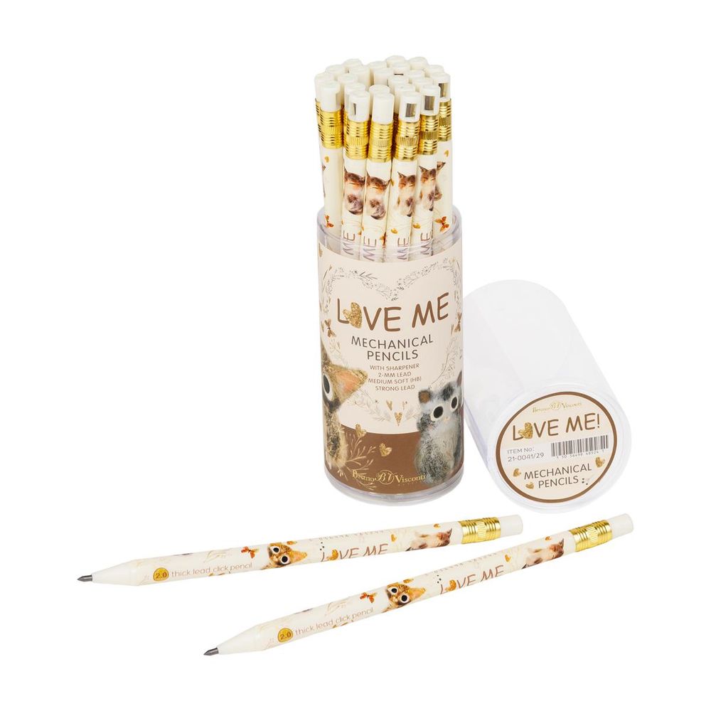 Карандаш механический цанговый 2мм. с точилкой "Love me" (BrunoVisconti)