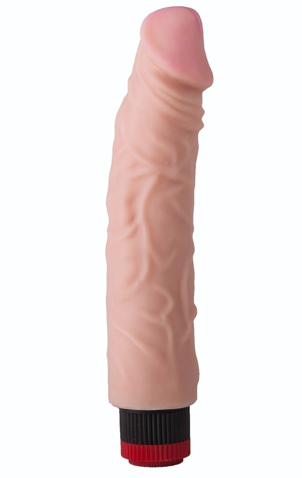 Рельефный вибратор-реалистик - 24,2 см. (Цвет: телесный)