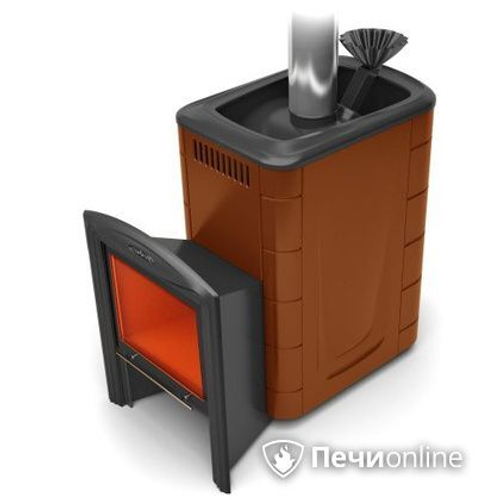Печь для бани TMF Гейзер 2014 Carbon Витра ЗК терракота