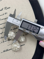 Пуговицы серебристые с квадратными деталями перламутровая белая эмаль с жемчугом