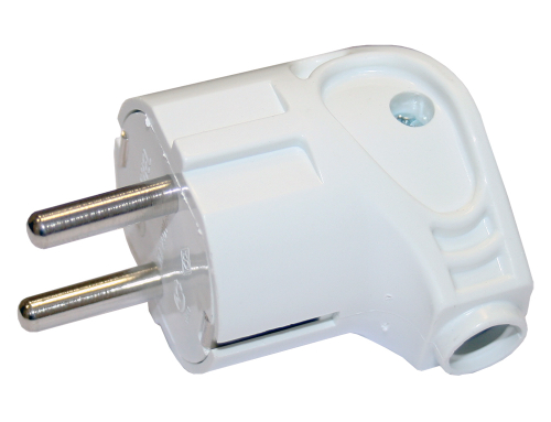 Вилка 16 А с/з угловая Makel