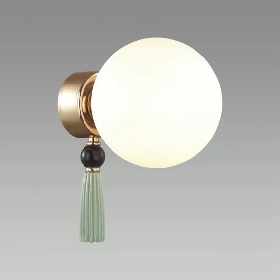 5405/1W MODERN ODL_EX23 177 золотой/черный/зеленый/белый матовый металл/керамика/стекло Бра E14 1*40W PALLE
