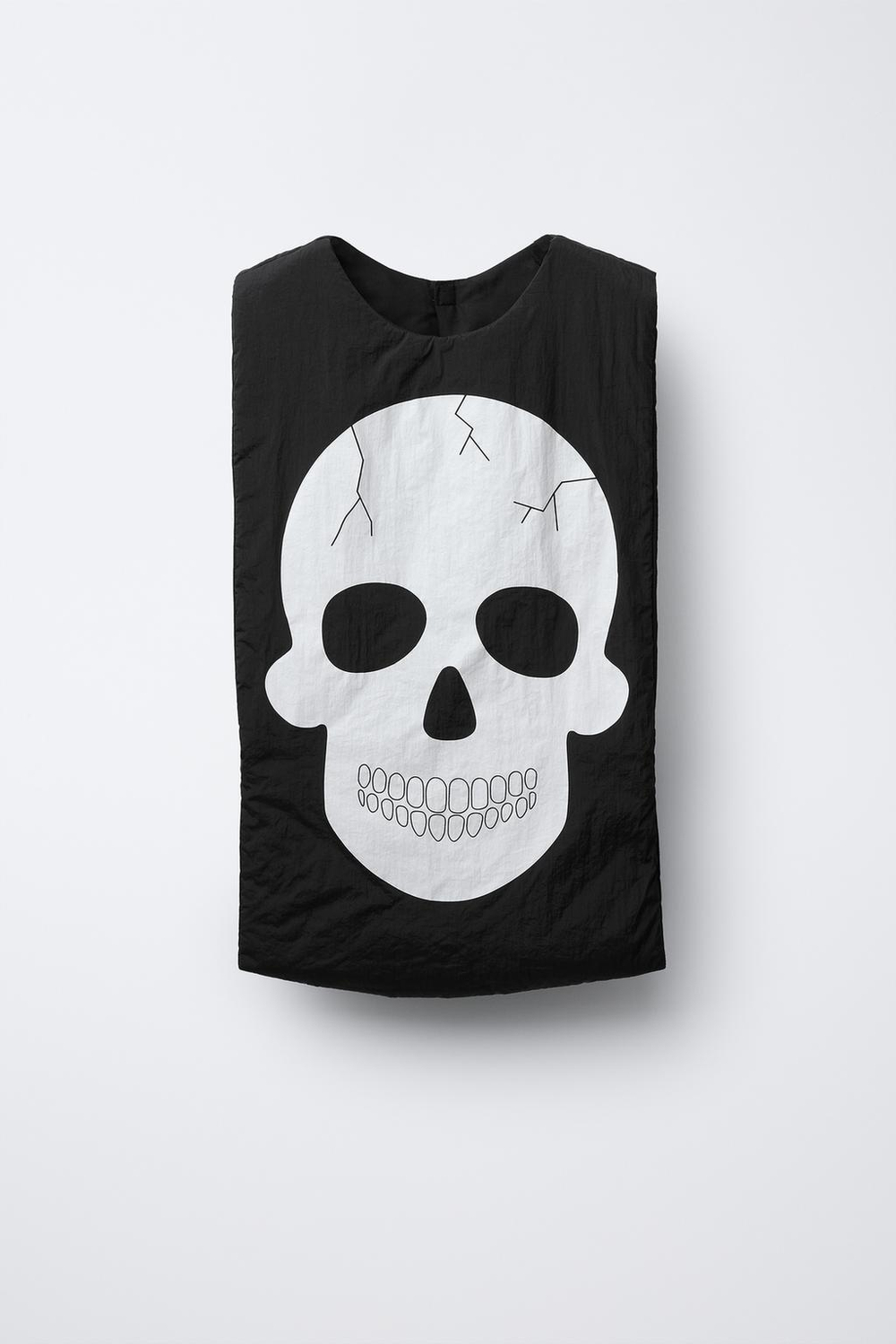 ZARA ЖИЛЕТ-КОСТЮМ С ЧЕРЕПОМ, ЧЕРНЫЙ