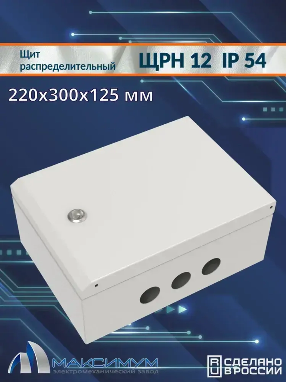 Корпус щита распределительного навесного ЩРН-12 (220х300х125) IP54 , металл