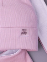 Шапка для девочек осенняя, с ушками и снудом