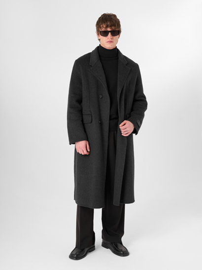 Графитовое шерстяное пальто HEATHEN