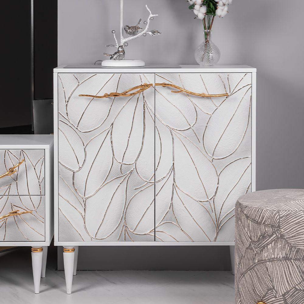 Комод Арт Классик с 2 полками Айс Бронза