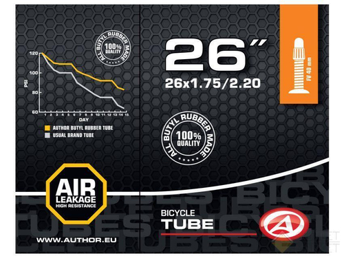 Камера 26" спорт 1,75-2,20 (47/57-559) (50) AUTHOR
