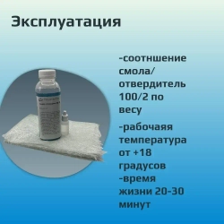 Комплект для ремонта 0,25кг +стекломат