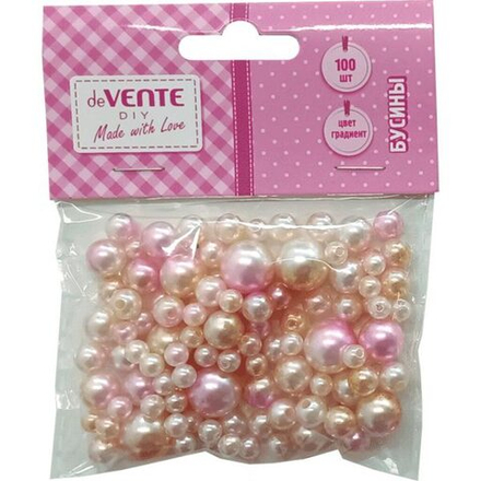 Бусины пласт. "deVENTE. Pink Dream" французская сирень  ассорти от 6 до14мм 100 шт.