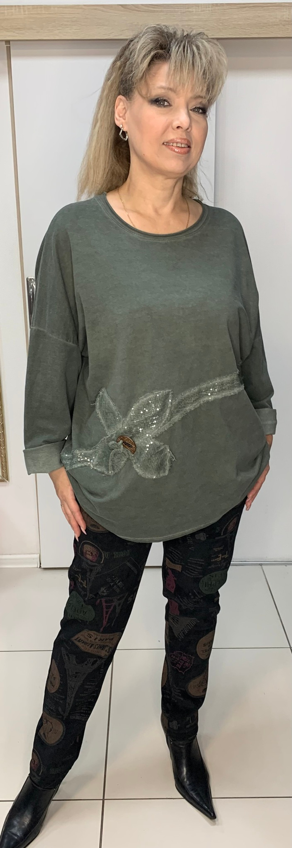 Туника на размер+ с пайетками