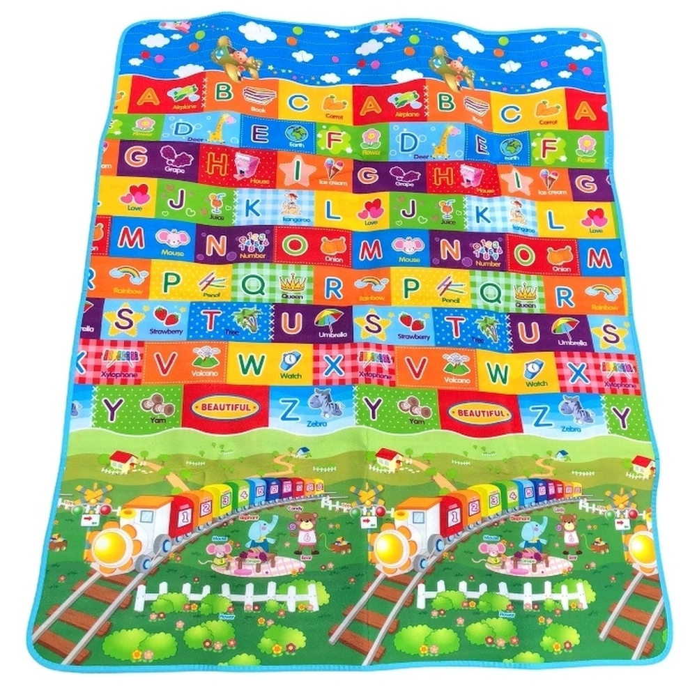 Коврик детский игровой складной 150x180х0.5 см на фольгированной основе, в сумке 2572