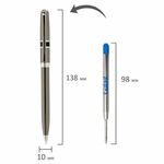 Ручка подарочная шариковая GALANT "SFUMATO", корпус оружейный металл, детали хром, узел 0,7 мм, синяя, 143519