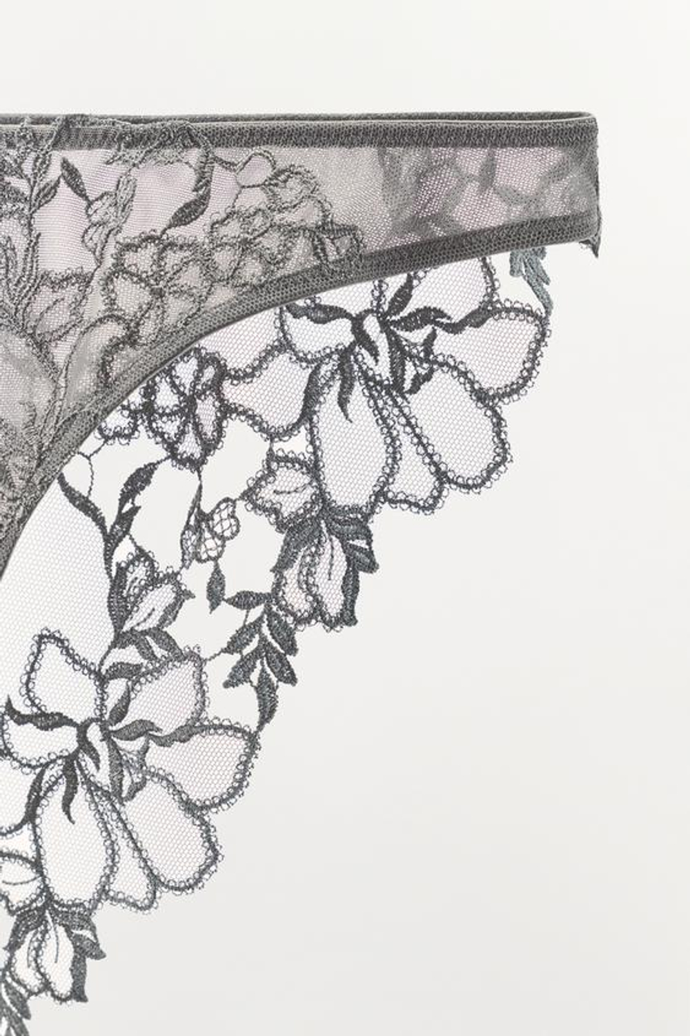 ZARA ТРУСЫ С ВЫШИВКОЙ, СЕРЫЙ