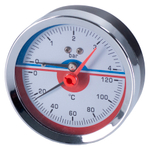 Термоманометр горизонтальный  80 мм 1/2"- 10 бар (0-120C) Millennium