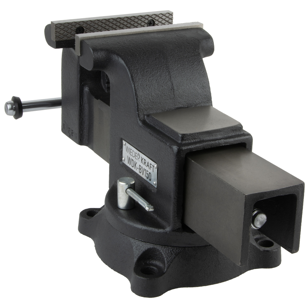 WDK-BV150 Профессиональные слесарные тиски поворотные с наковальней 150 мм
