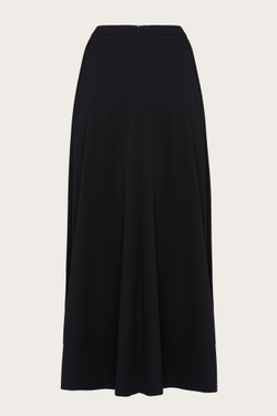 Черная юбка-макси с защипами "Бланш"