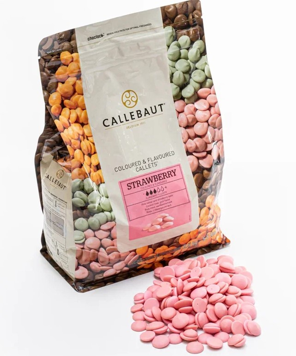 Шоколад клубничный 30% в каллетах BARRY CALLEBAUT, Бельгия