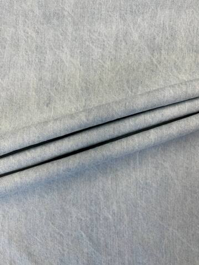 Джинса (деним) хлопковая selvedge светлая серо-голубая
