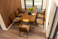 Обеденный стол из акации MONA раздвижной 179/263 см