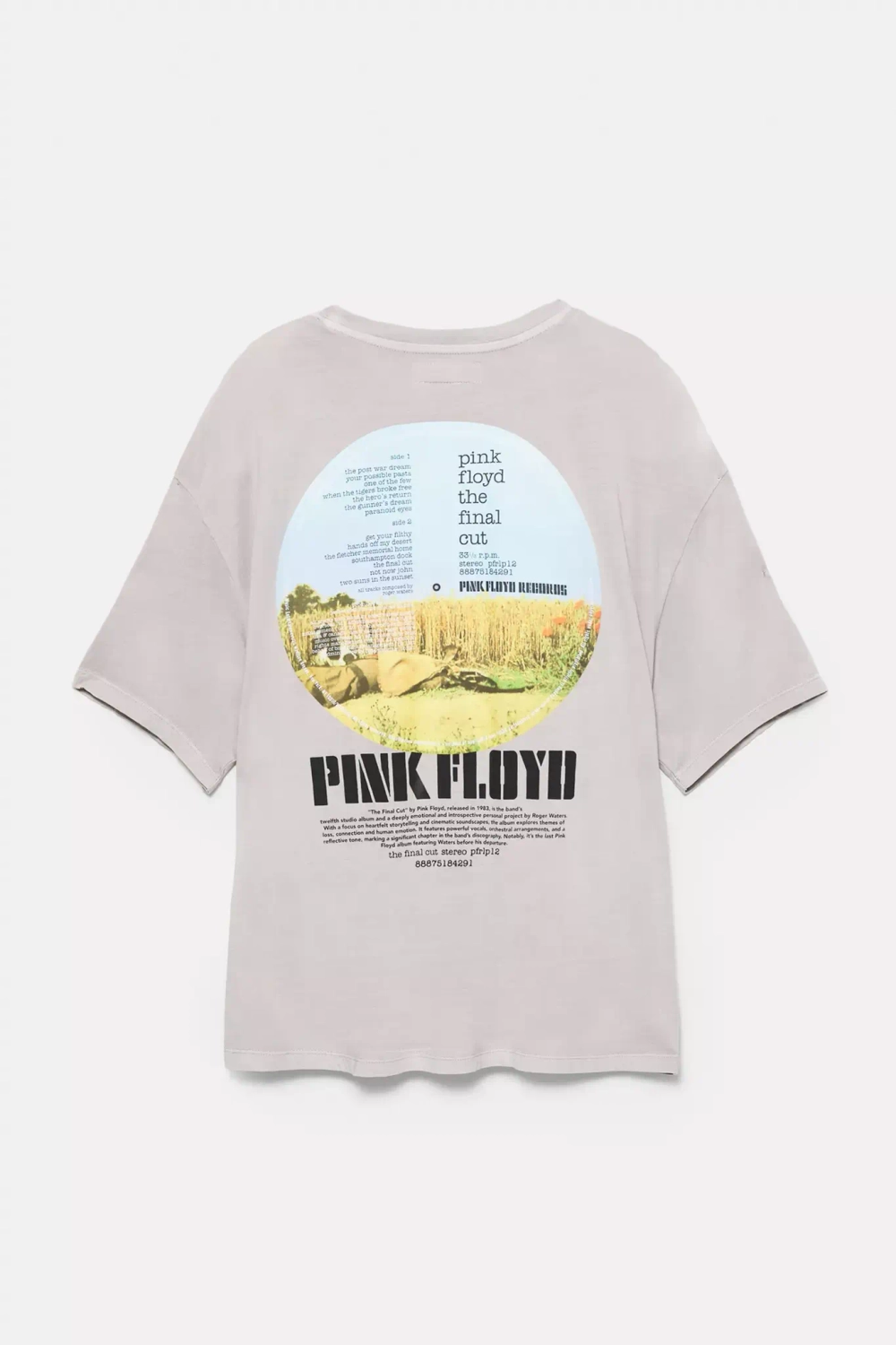 PULL&BEAR Футболка с принтом Pink Floyd, белый