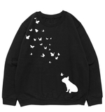 Свитшот "Французский бульдог и бабочки"