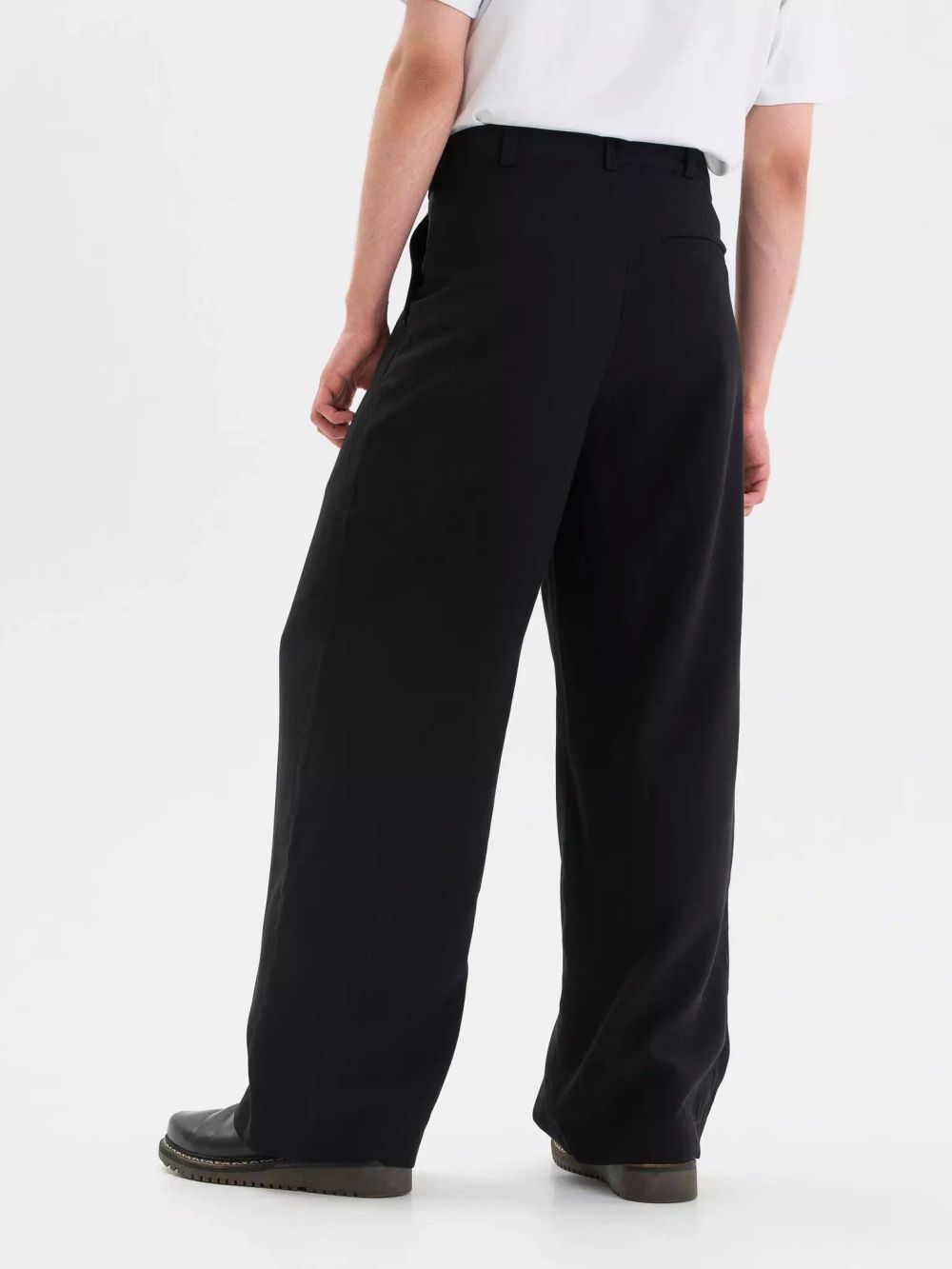 Брюки FOS Широкие из вискозы Черные