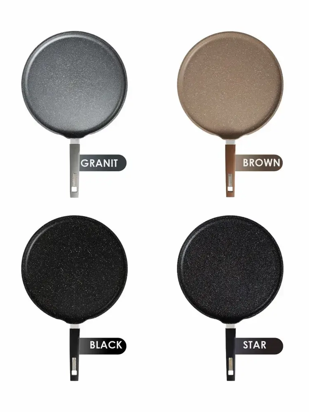 Сковорода-чудушница "Мечта" Гранит с несъемной ручкой 35см