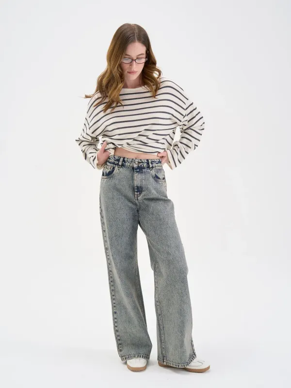 Джинсы широкие 