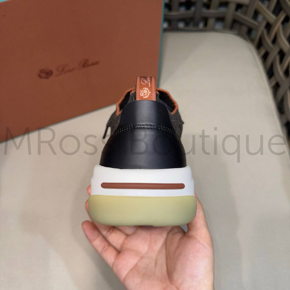 Мужские кроссовки Loro Piana 410 черного цвета