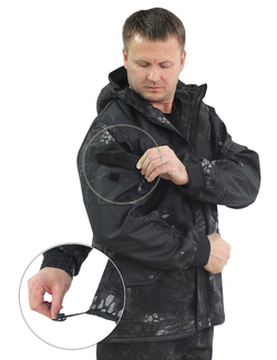 Костюм Горка-Demi тк.Polarfleece рип-стоп цв.Питон чёрный