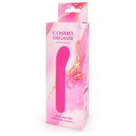 Розовый мини-вибратор с увеличенной головкой - 14 см. (Цвет: розовый)