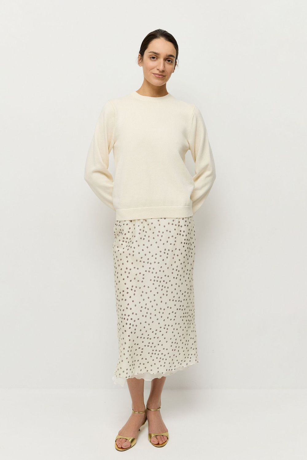 Джемпер из хлопка с кашемиром 2 в 1