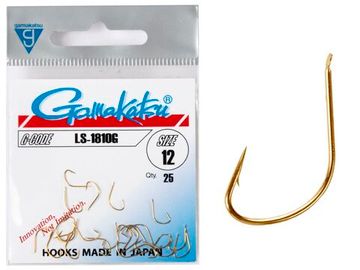 Крючки Gamakatsu LS-1810G HOOKS GOLD разм. 12 25шт.