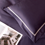 Комплект постельного белья Однотонный Сатин Премиум широкий кант OCPK033