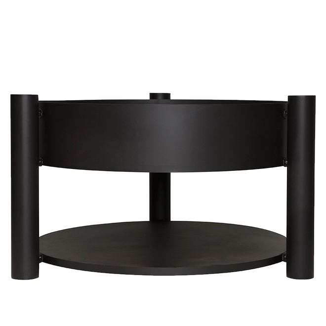 Стальная цилиндрическая чаша Concretika TAURUS T60 с дровницей