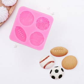 Молд силиконовый "4 мяча"
