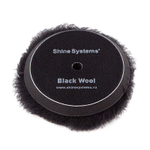 Shine Systems Black Wool Pad - полировальный круг из черного меха, 130 мм