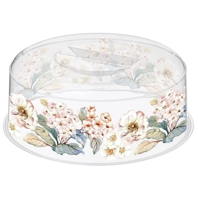 Крышка для СВЧ Bergamo D250 с декором (бесцветный)