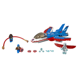 LEGO Super Heroes: Воздушная погоня Капитана Америка 76076 — Captain America Jet Pursuit — Лего Супергерои Марвел