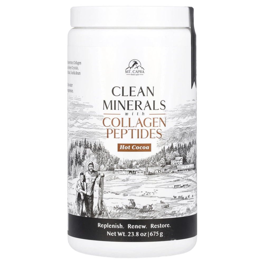 Mt. Capra, Clean Minerals с пептидами коллагена, горячее какао, 675 г (23,8 унции)